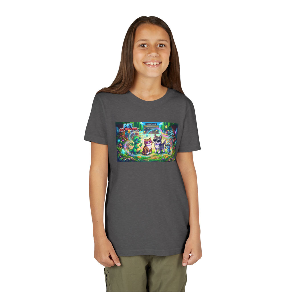 Cute Fantasy Pets Sunglasses Tee — Dragon, Cat, Wolf & Robot Pets