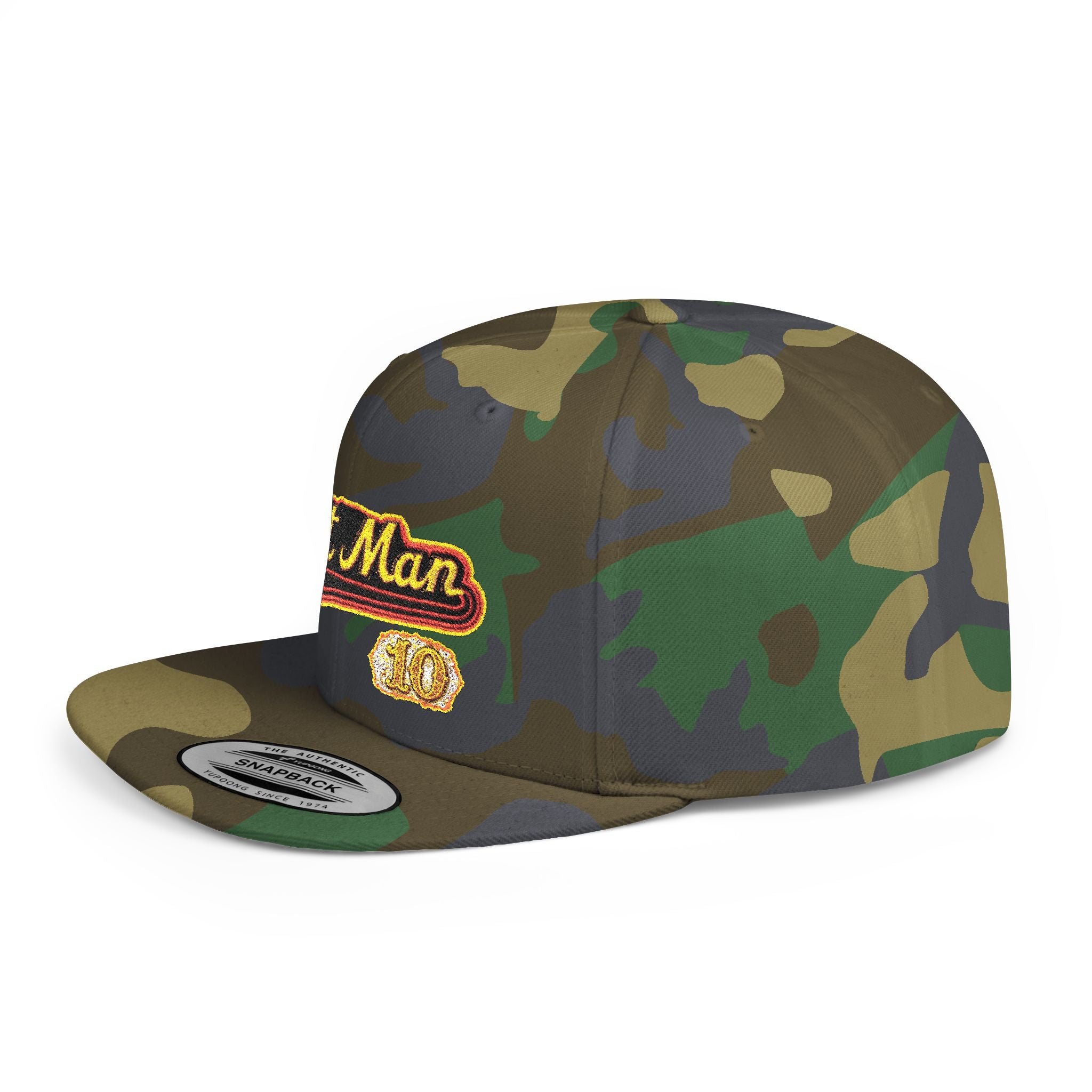 Snapback Hat — Embroidered “Fat Man” Vintage Script Cap