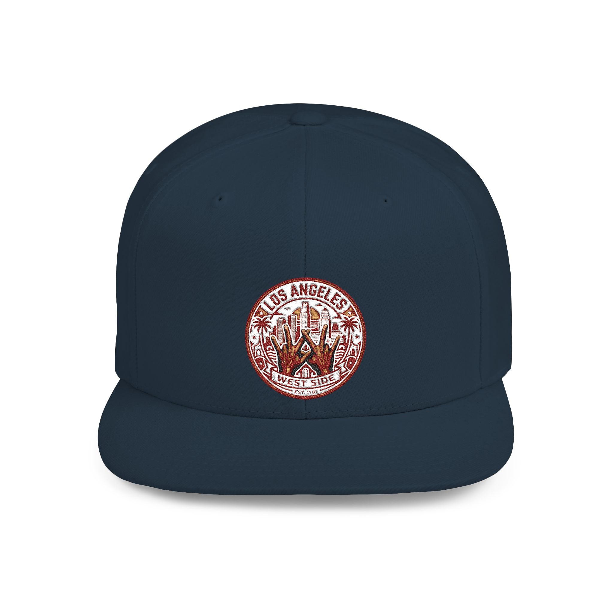 Wildflower Crown Snapback Hat — 'Little Dreamer' Floral Embroidered Flat Bill