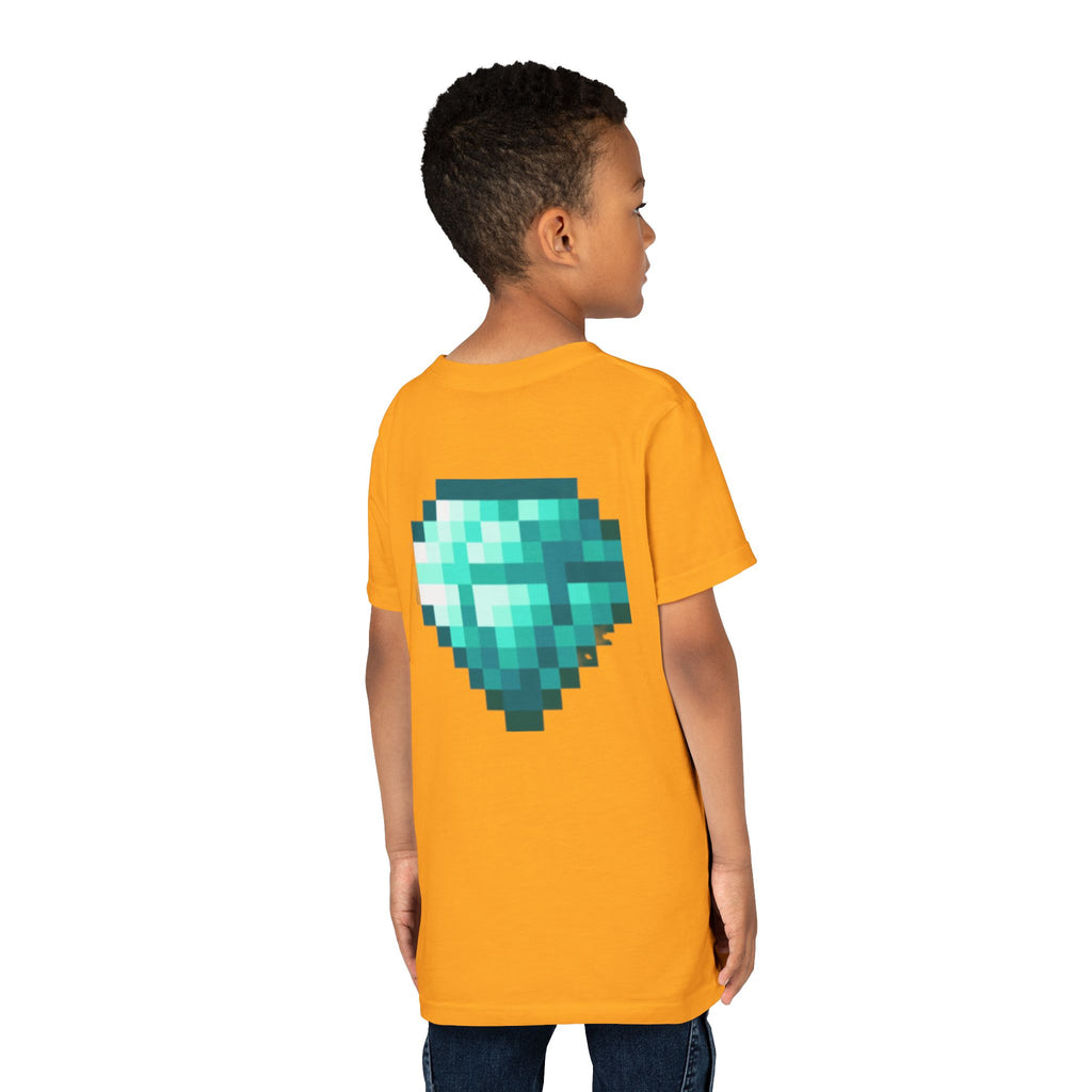 Youth Diamond Legend Tee — Pixel Minecraft-Style Gem Graphic Shirt