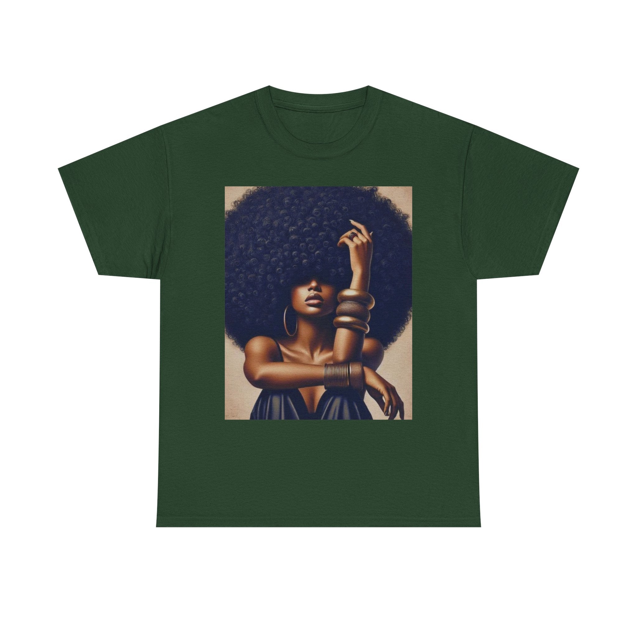 Afro Goddess Portrait Tee — Empowerment Graphic T-Shirt