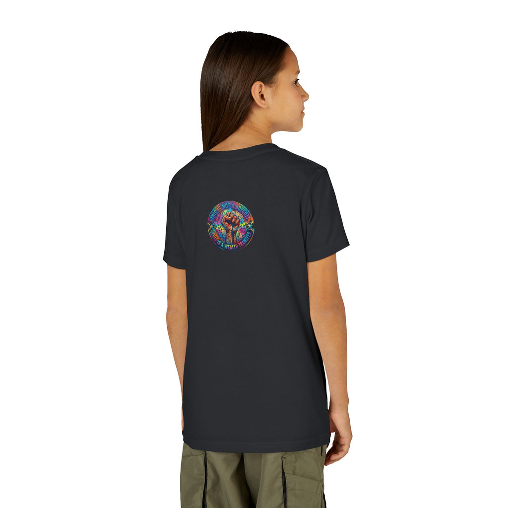Youth Trophy Lightning Tee — Winning Kids' Short Sleeve Shirt with Stars & Confetti