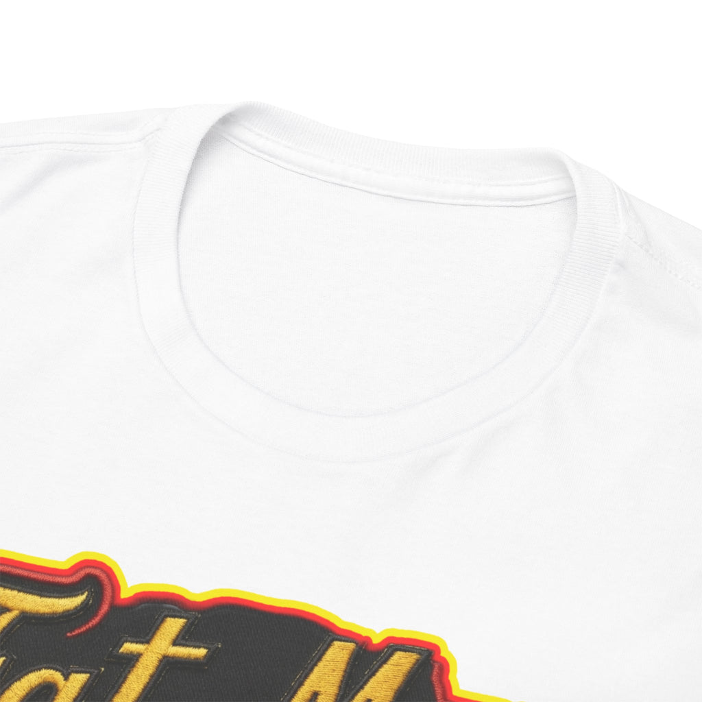 Fat Man Graphic Tee — Retro Boxing Design with '10' Back Patch