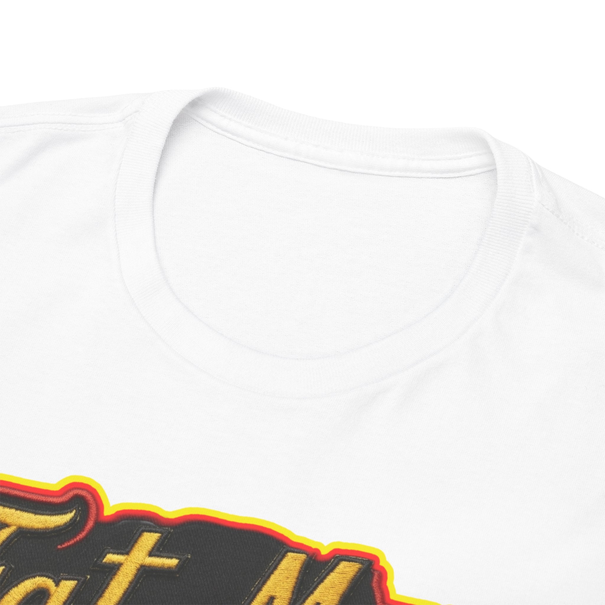 Fat Man Graphic Tee — Retro Boxing Design with '10' Back Patch