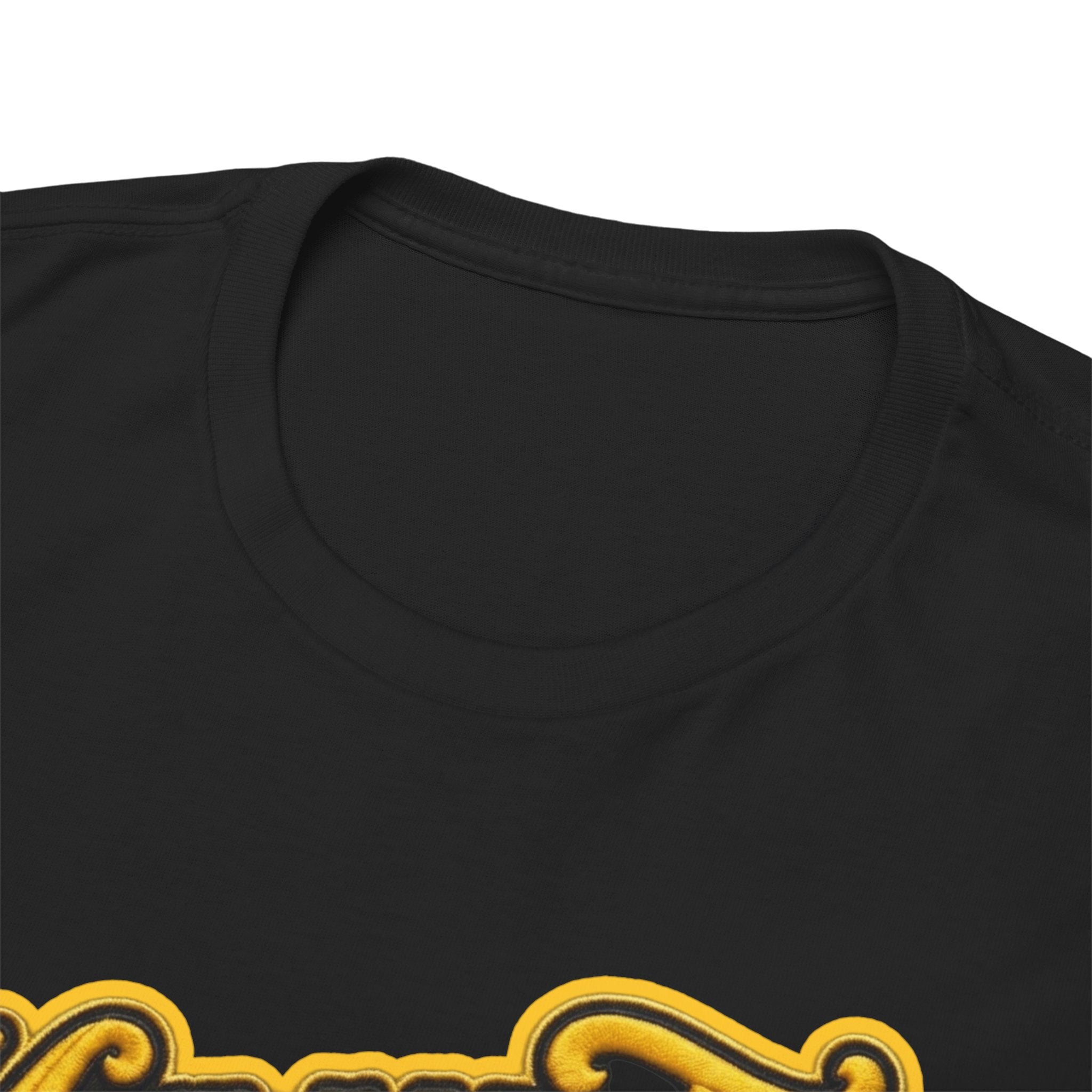 Melanated 19 Graphic Tee — Retro Script Logo & Gold Number Baseball Shirt