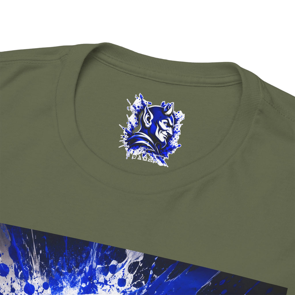 Duke Blue Devils Graphic Tee — Splatter Devil Logo T‑Shirt