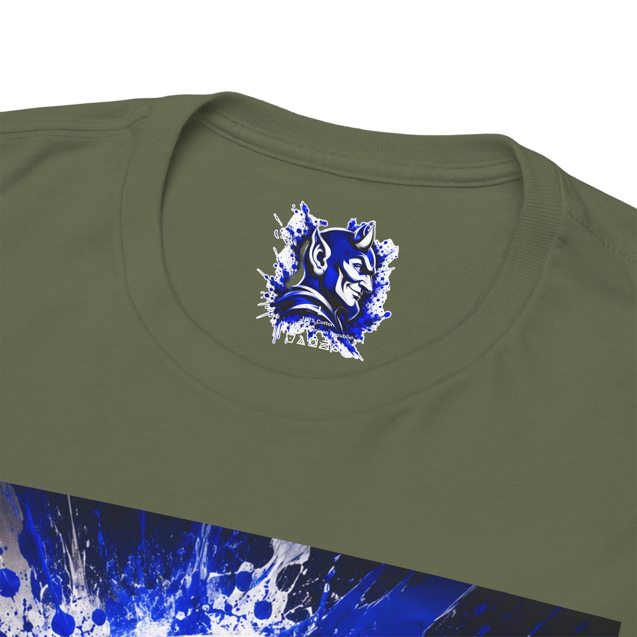 Duke Blue Devils Graphic Tee — Splatter Devil Logo T‑Shirt