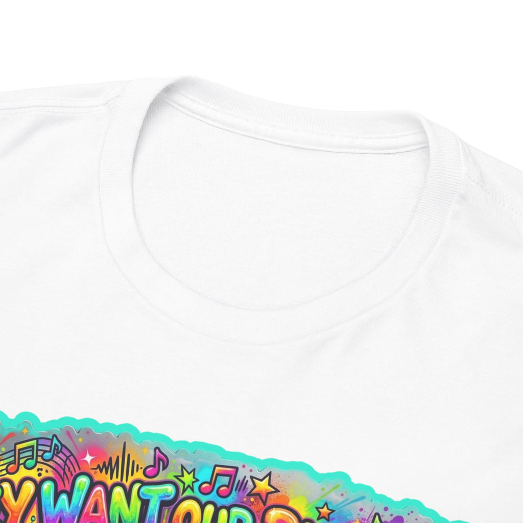 Music Vibes Tee — “They Want Our Rhythm But They Don’t Want Our Blues” Psychedelic Drip Note T-Shirt