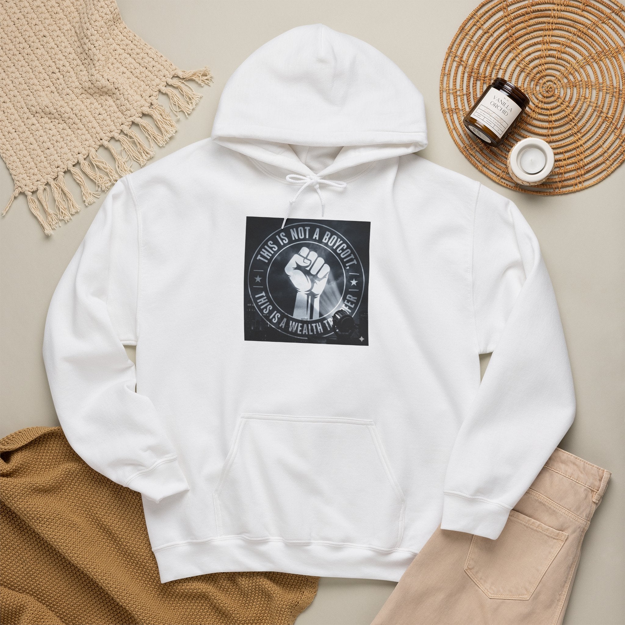 Hoodie — "This Is Not a Moment" Raised Fist Social Justice Pullover