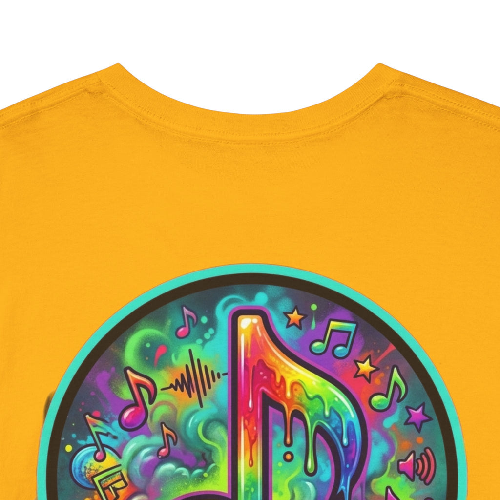 Music Vibes Tee — “They Want Our Rhythm But They Don’t Want Our Blues” Psychedelic Drip Note T-Shirt