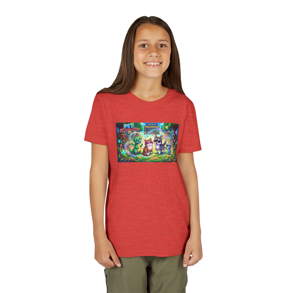 Cute Fantasy Pets Sunglasses Tee — Dragon, Cat, Wolf & Robot Pets