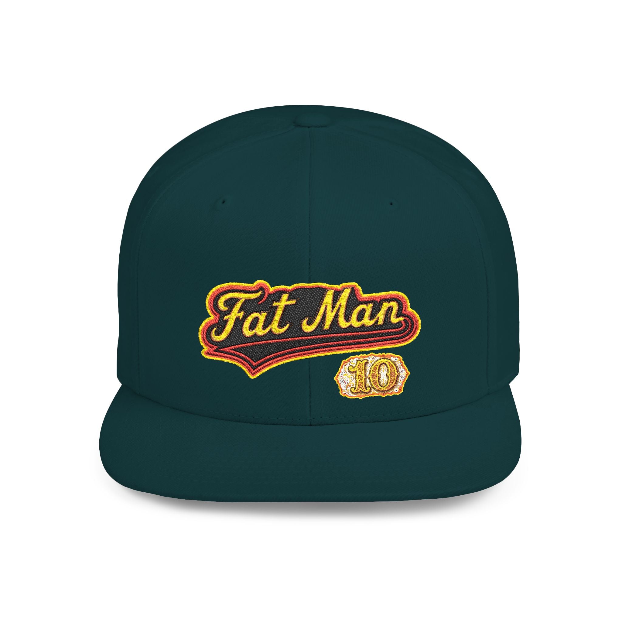 Snapback Hat — Embroidered “Fat Man” Vintage Script Cap