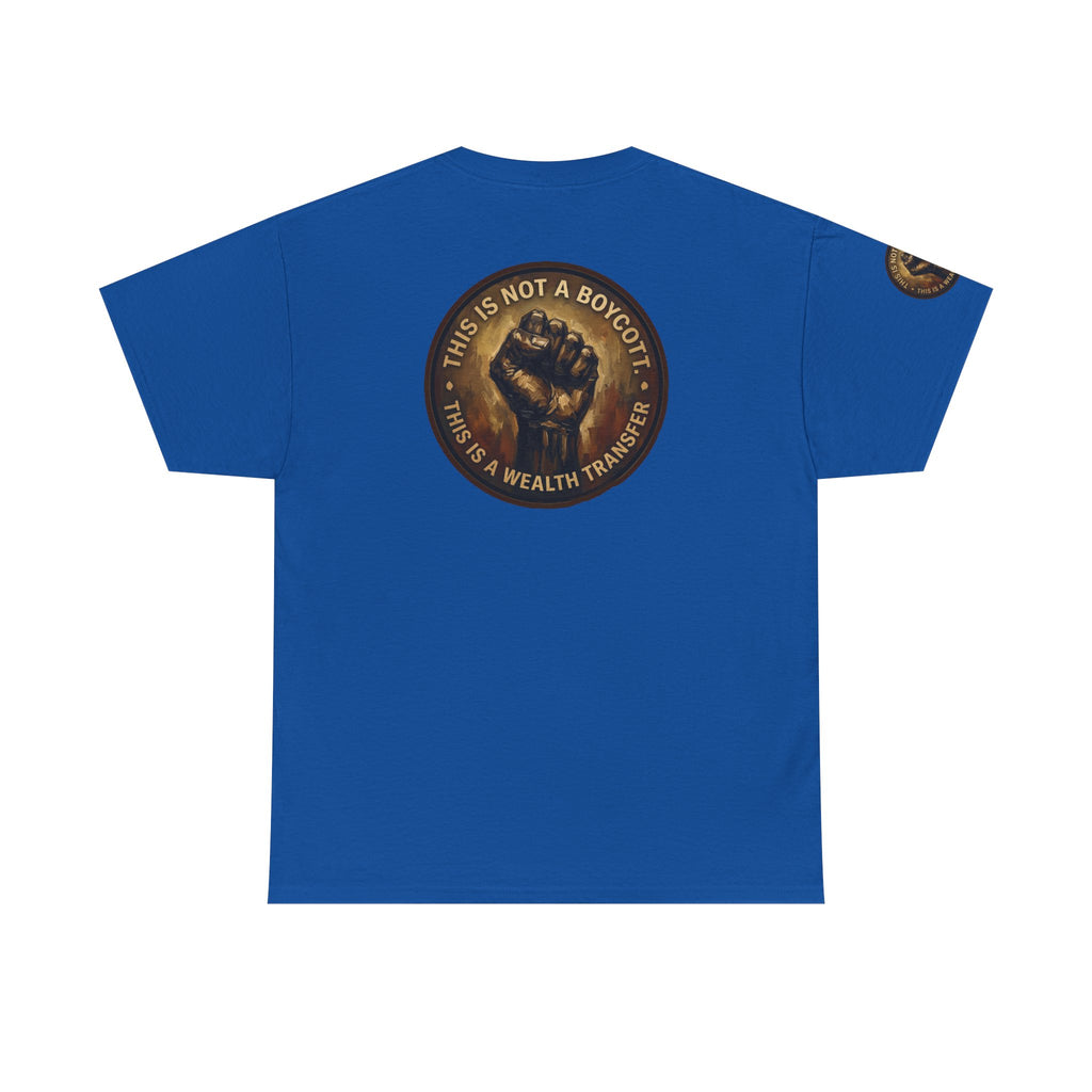 Jesus Portrait Tee with 'This Is Not A Boycott — This Is A Wealth Transfer' Back Emblem
