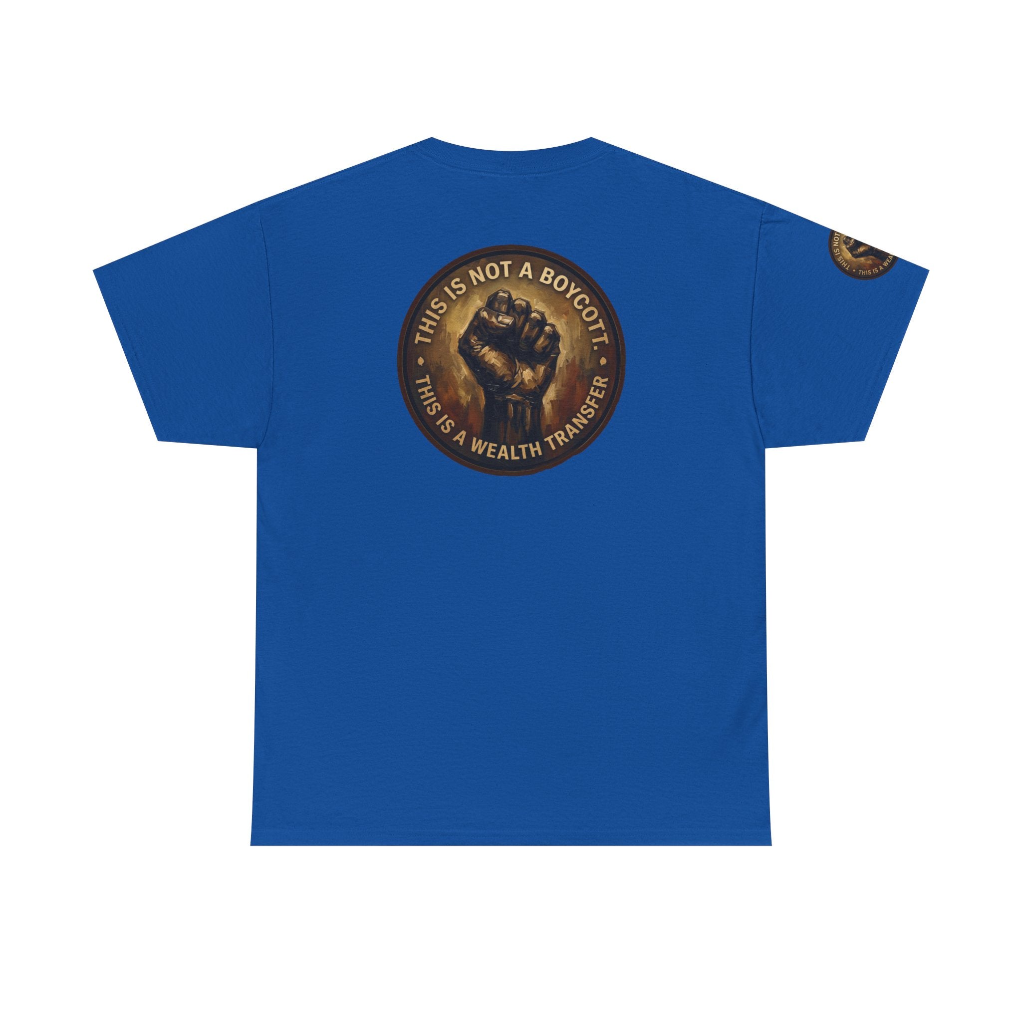 Jesus Portrait Tee with 'This Is Not A Boycott — This Is A Wealth Transfer' Back Emblem