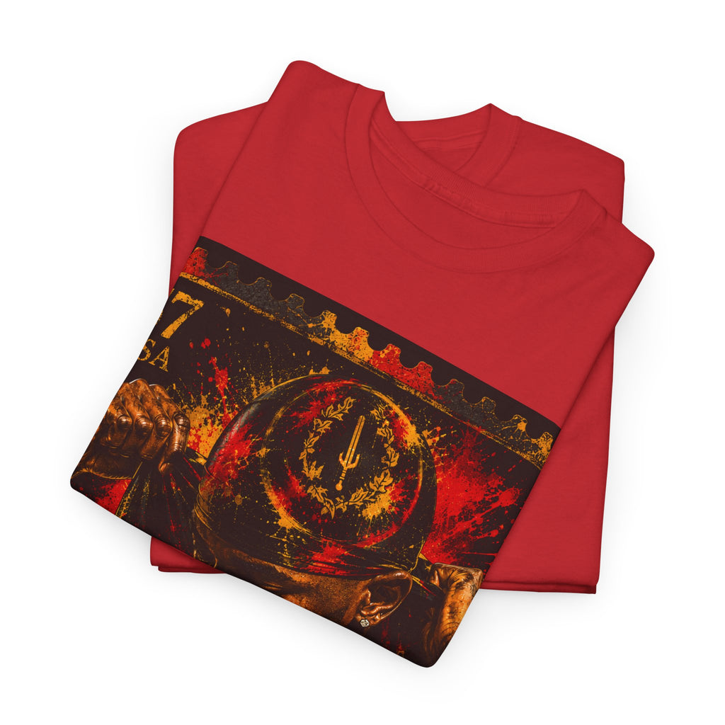 T-Shirt — Regal Afrocentric Portrait Tee (57 USA Stamp Design)