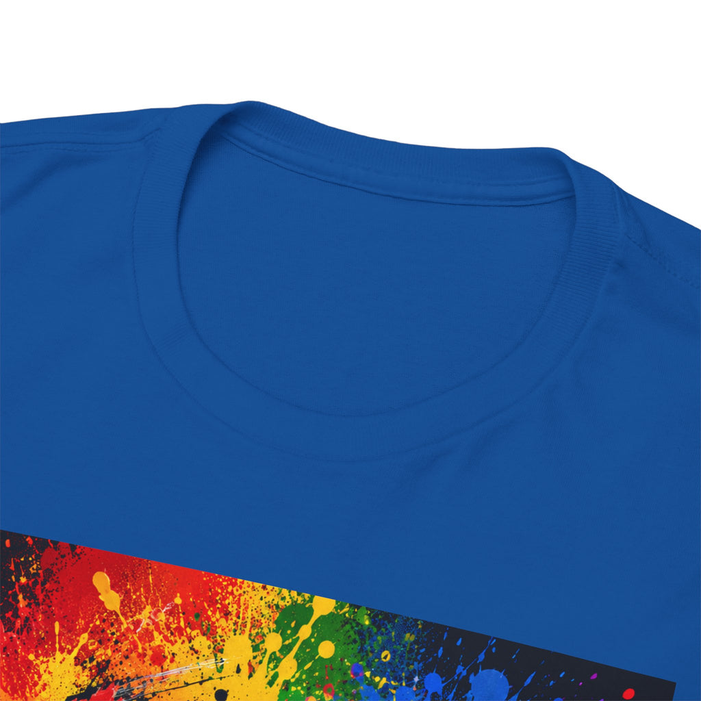 Wealth Transfer T-Shirt — Rainbow Graffiti Design (Back Fist Emblem)