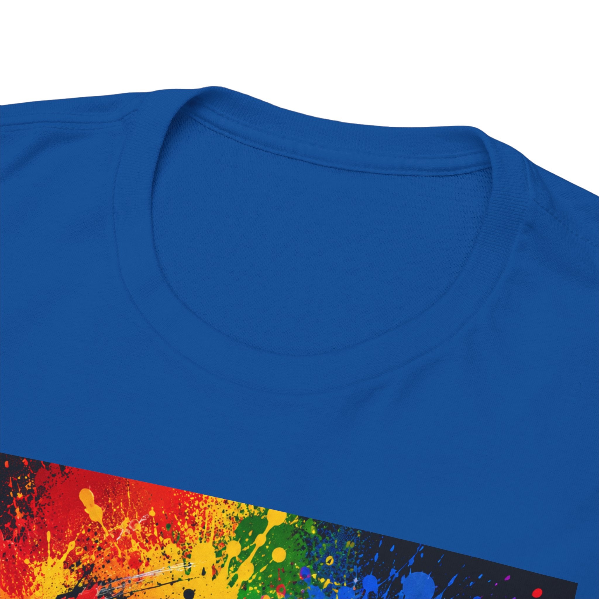 Wealth Transfer T-Shirt — Rainbow Graffiti Design (Back Fist Emblem)