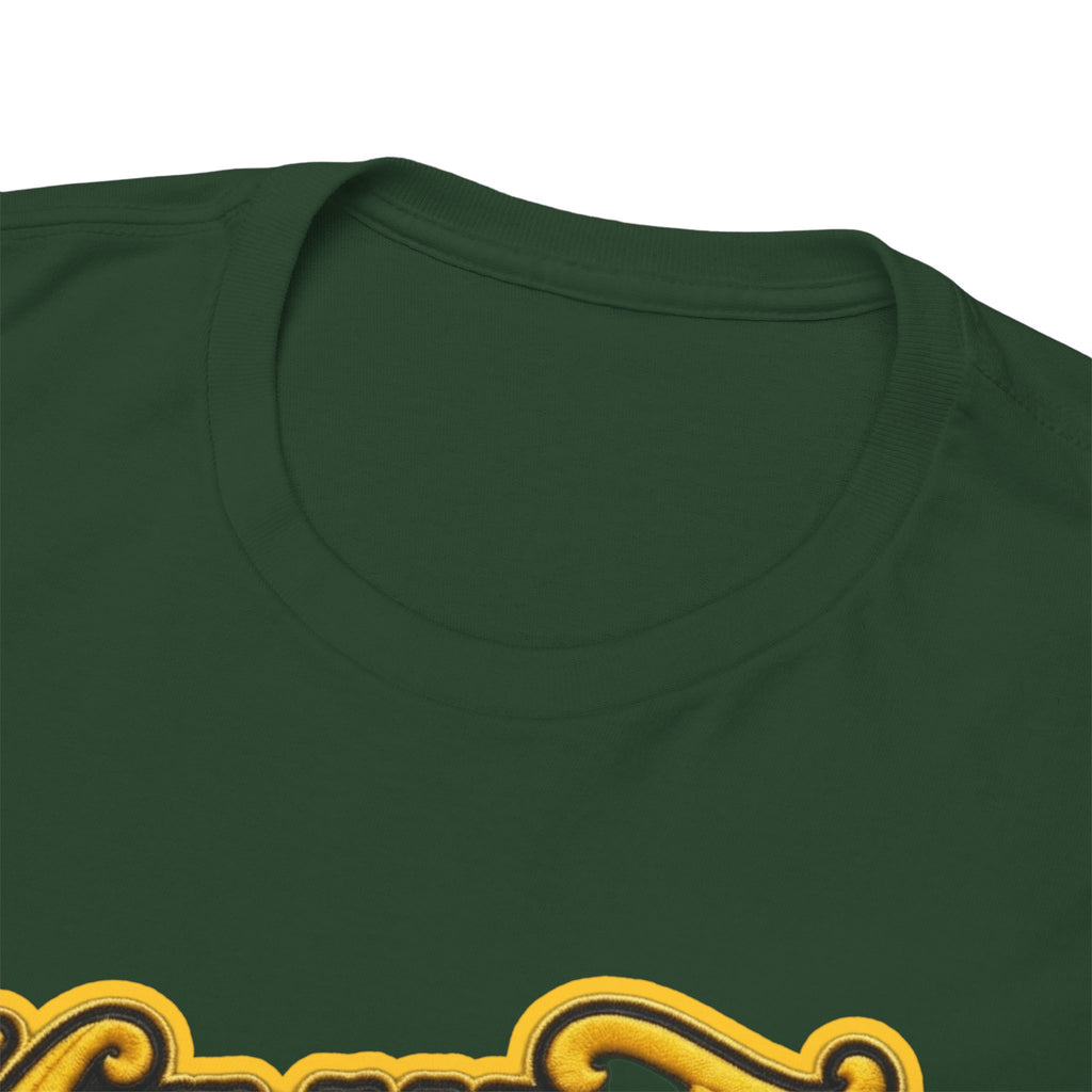 Melanated 19 Graphic Tee — Retro Script Logo & Gold Number Baseball Shirt