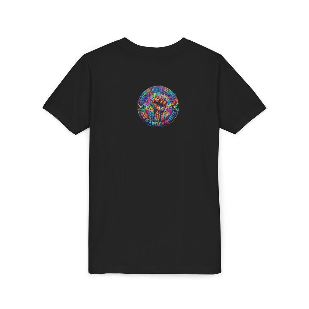 Youth Tee — “BUILD. CREATE. WIN.” Neon Builder City Design