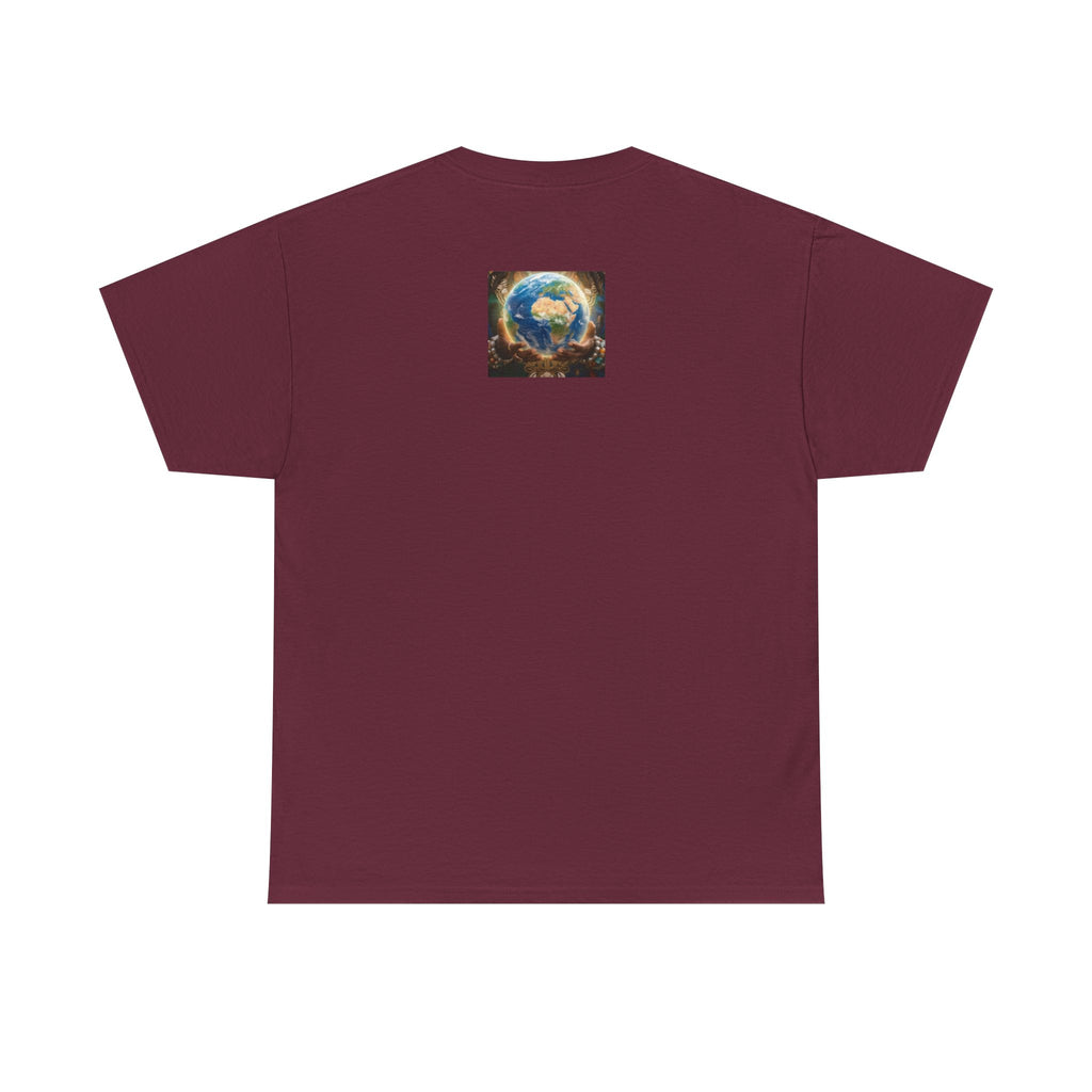 Cosmic Guardian Tee — Earth Mother Spiritual Graphic T-Shirt
