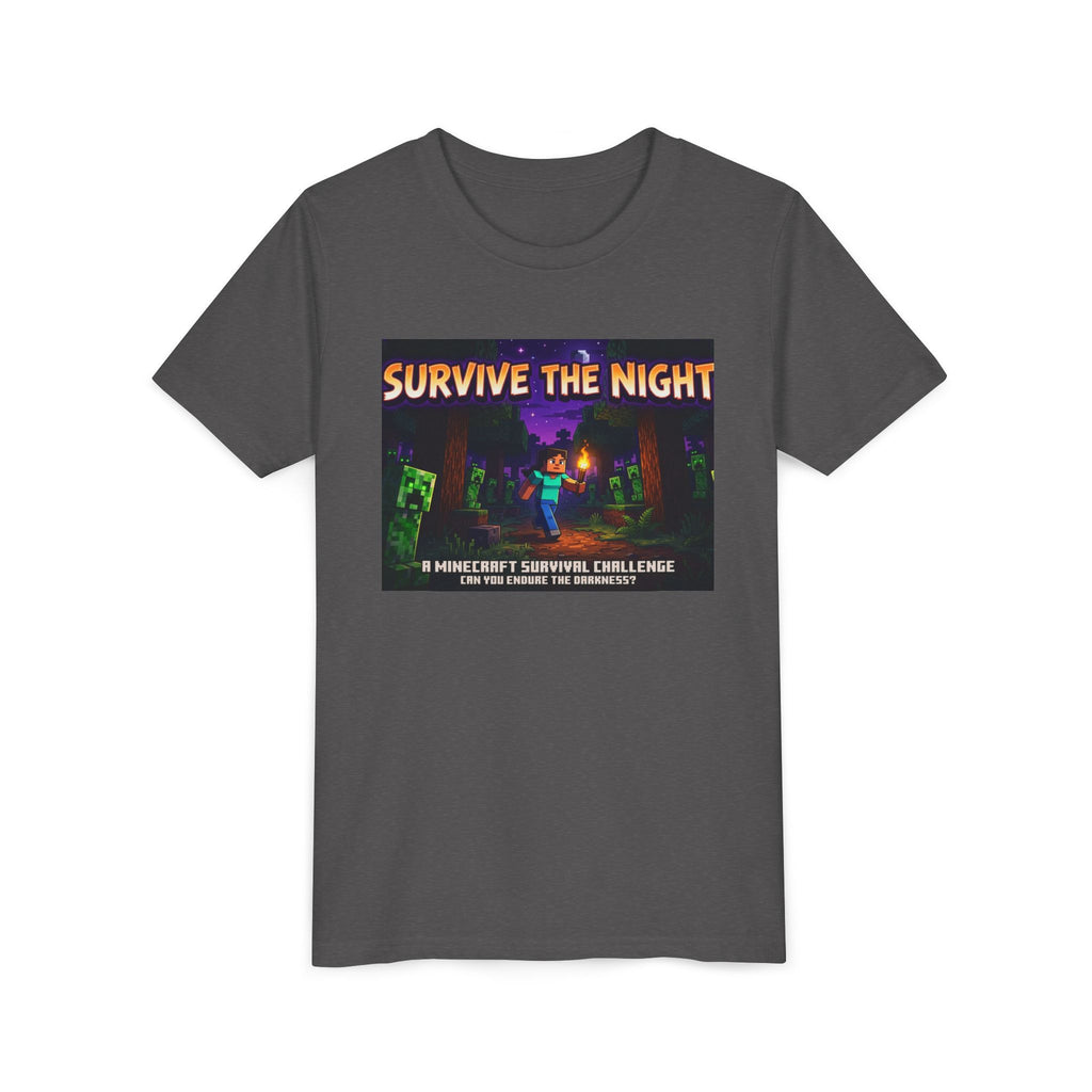 Survive the Night Youth Tee — Glowing Creeper Night Gamer Shirt