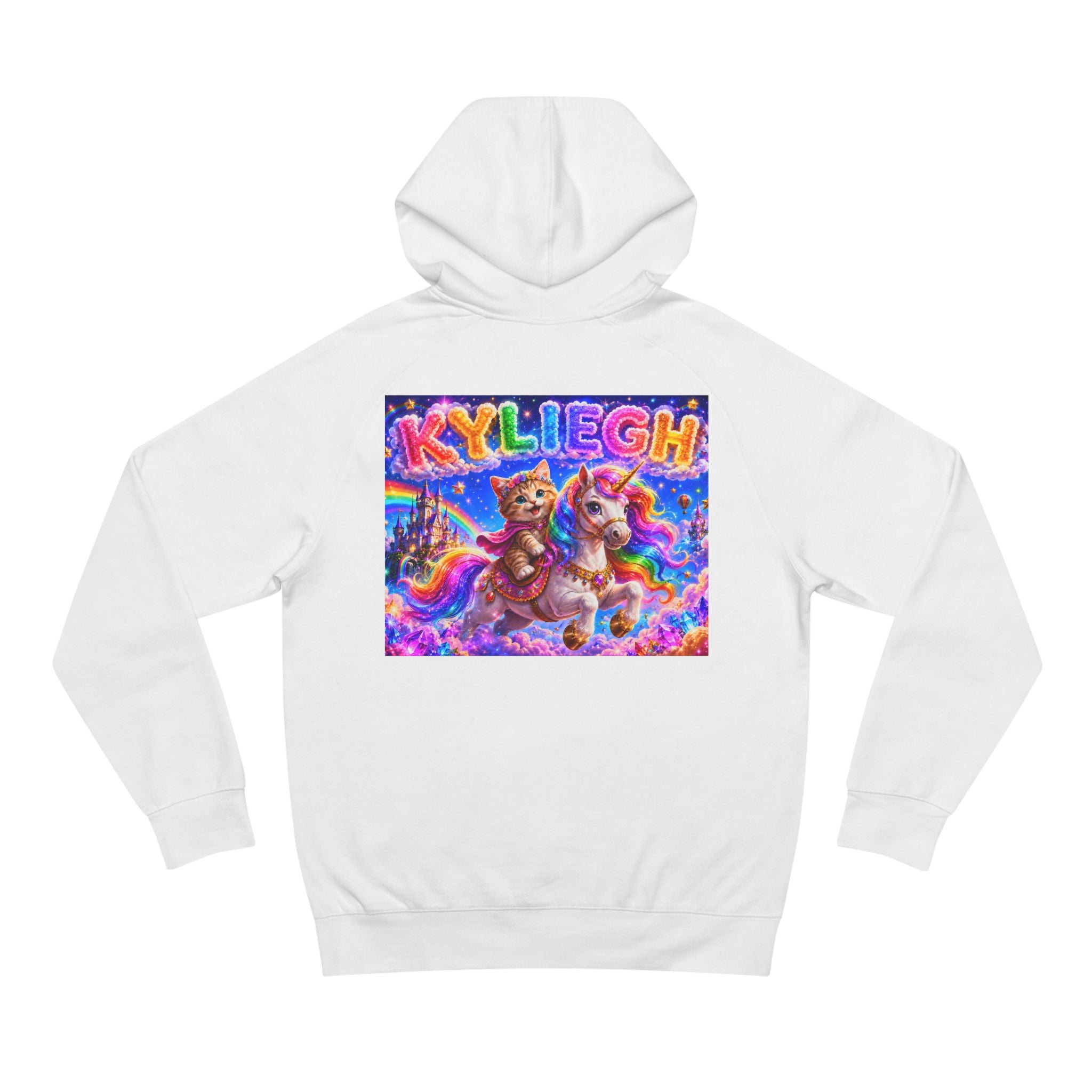KYLIEGH Rainbow Pony Hoodie — Personalized Cute Unicorn Graphic Pullover