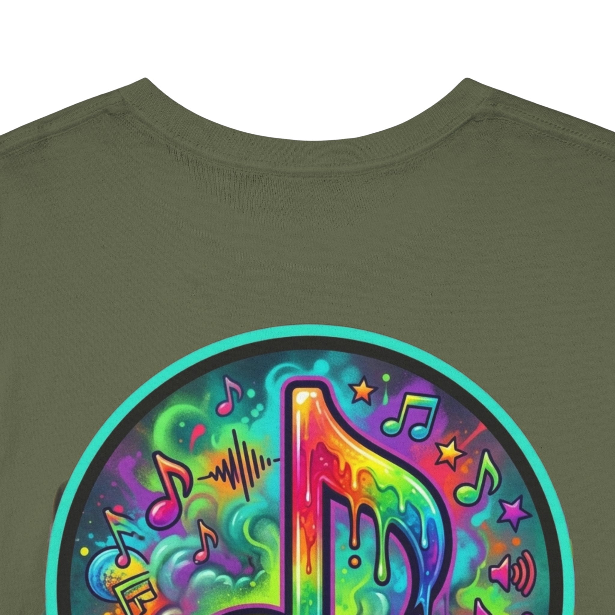 Music Vibes Tee — “They Want Our Rhythm But They Don’t Want Our Blues” Psychedelic Drip Note T-Shirt