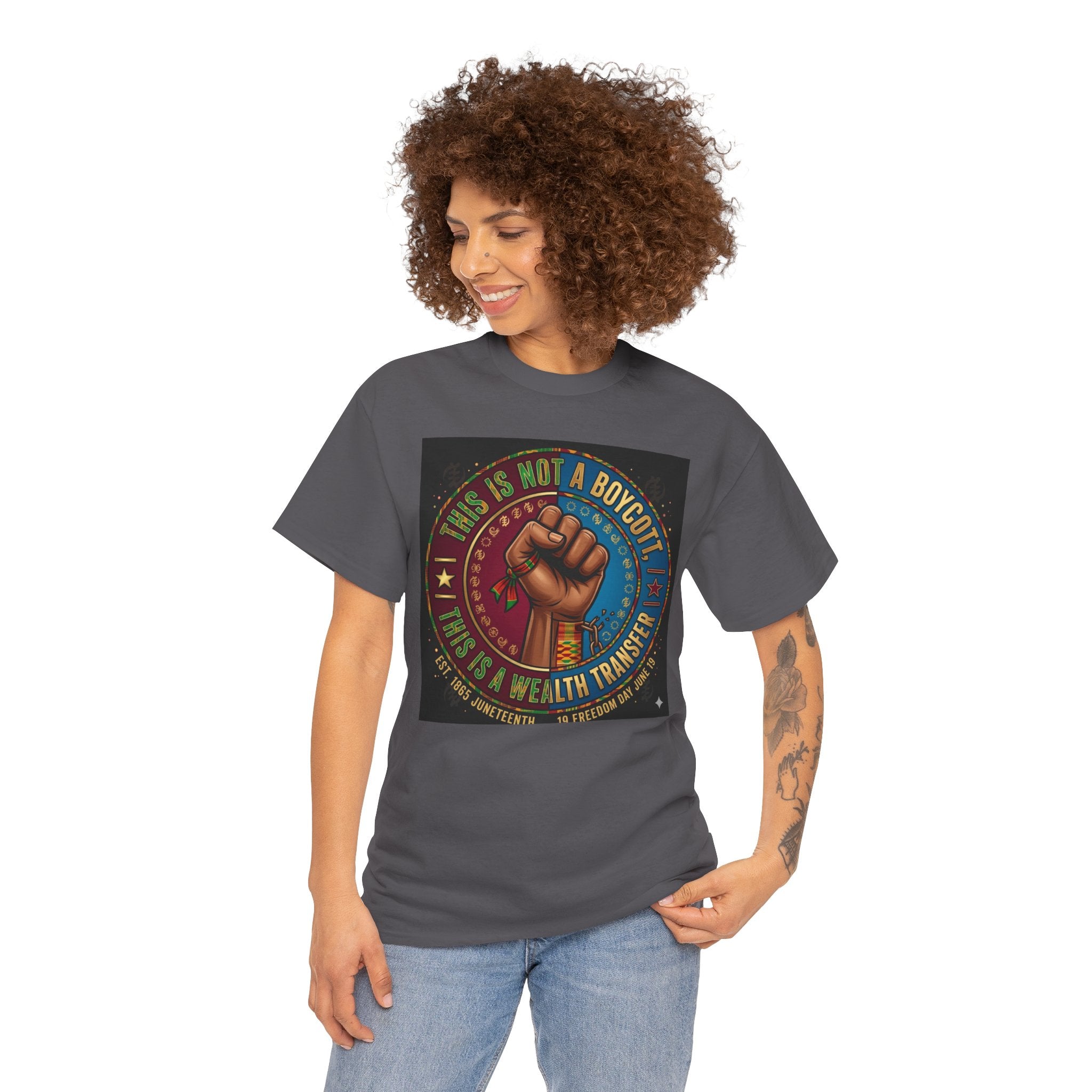 Political Activist Tee — "This Is Not a Boycott, This Is a Wealth Transfer" Fist Graphic Shirt