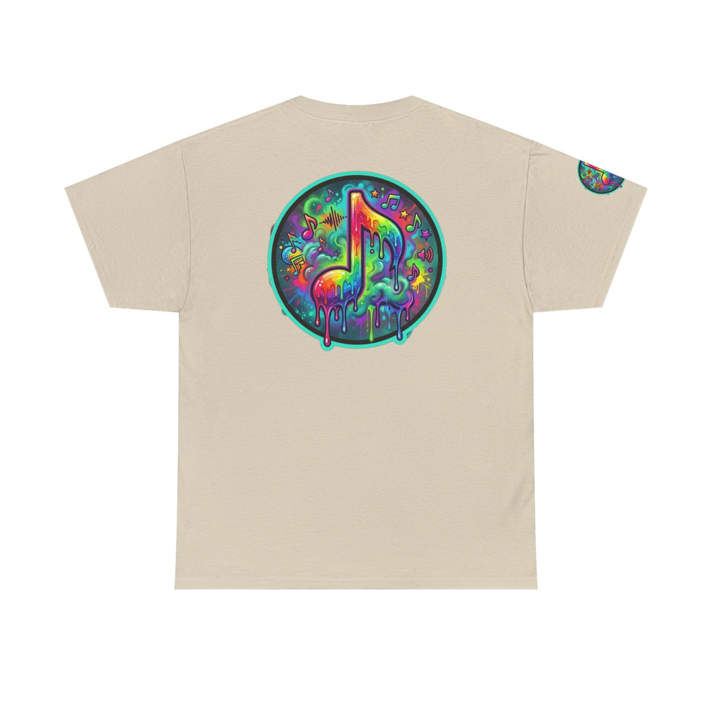 Music Vibes Tee — “They Want Our Rhythm But They Don’t Want Our Blues” Psychedelic Drip Note T-Shirt