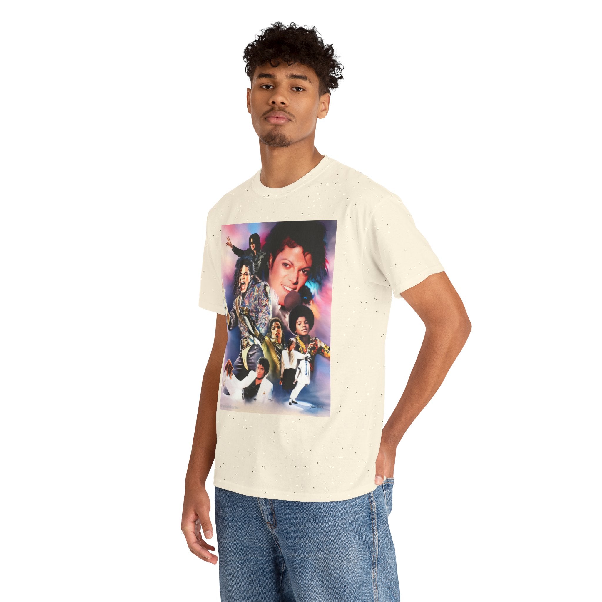 Michael Jackson Tribute Tee — Vintage Pop Collage T-Shirt