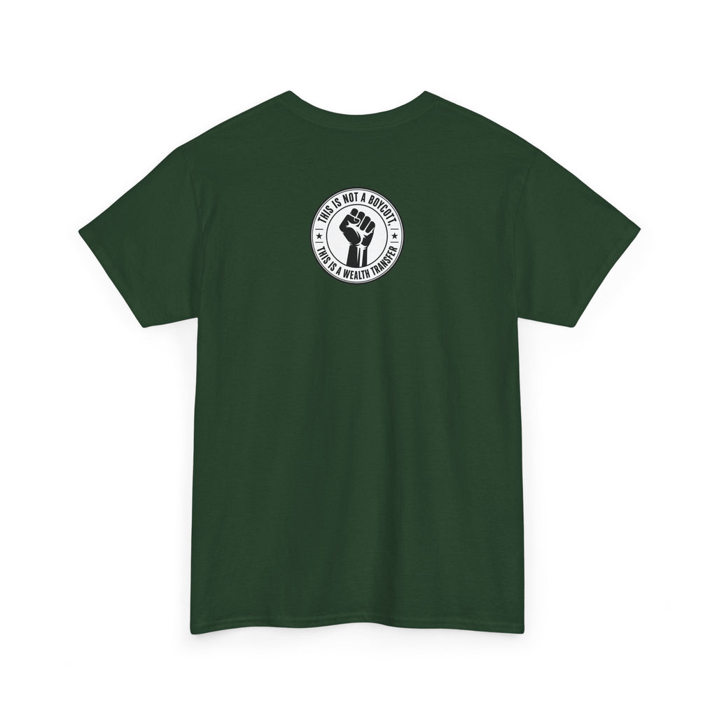 Graphic Tee — Retro Portrait Front with Black Power Fist Back