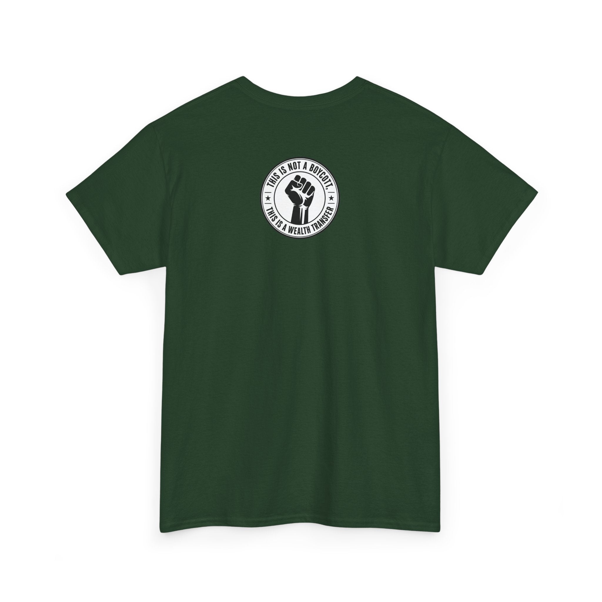 Graphic Tee — Retro Portrait Front with Black Power Fist Back