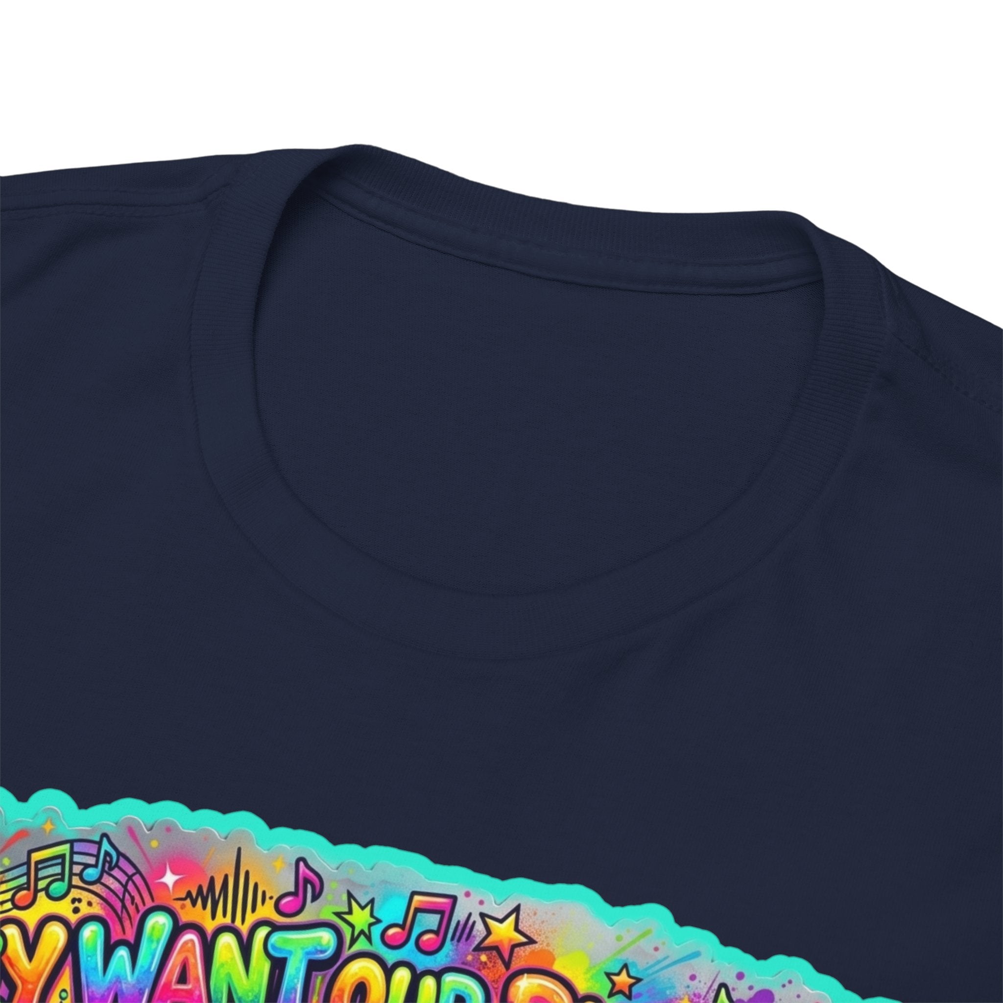 Music Vibes Tee — “They Want Our Rhythm But They Don’t Want Our Blues” Psychedelic Drip Note T-Shirt