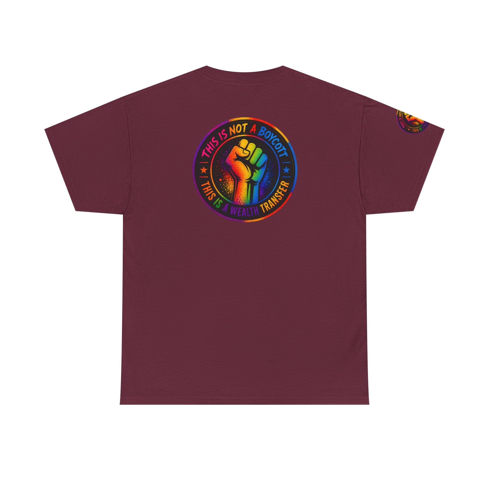 T-Shirt — Rainbow Empowerment Portrait Tee ("This Is Not A Boycott, This Is A Human Transaction")