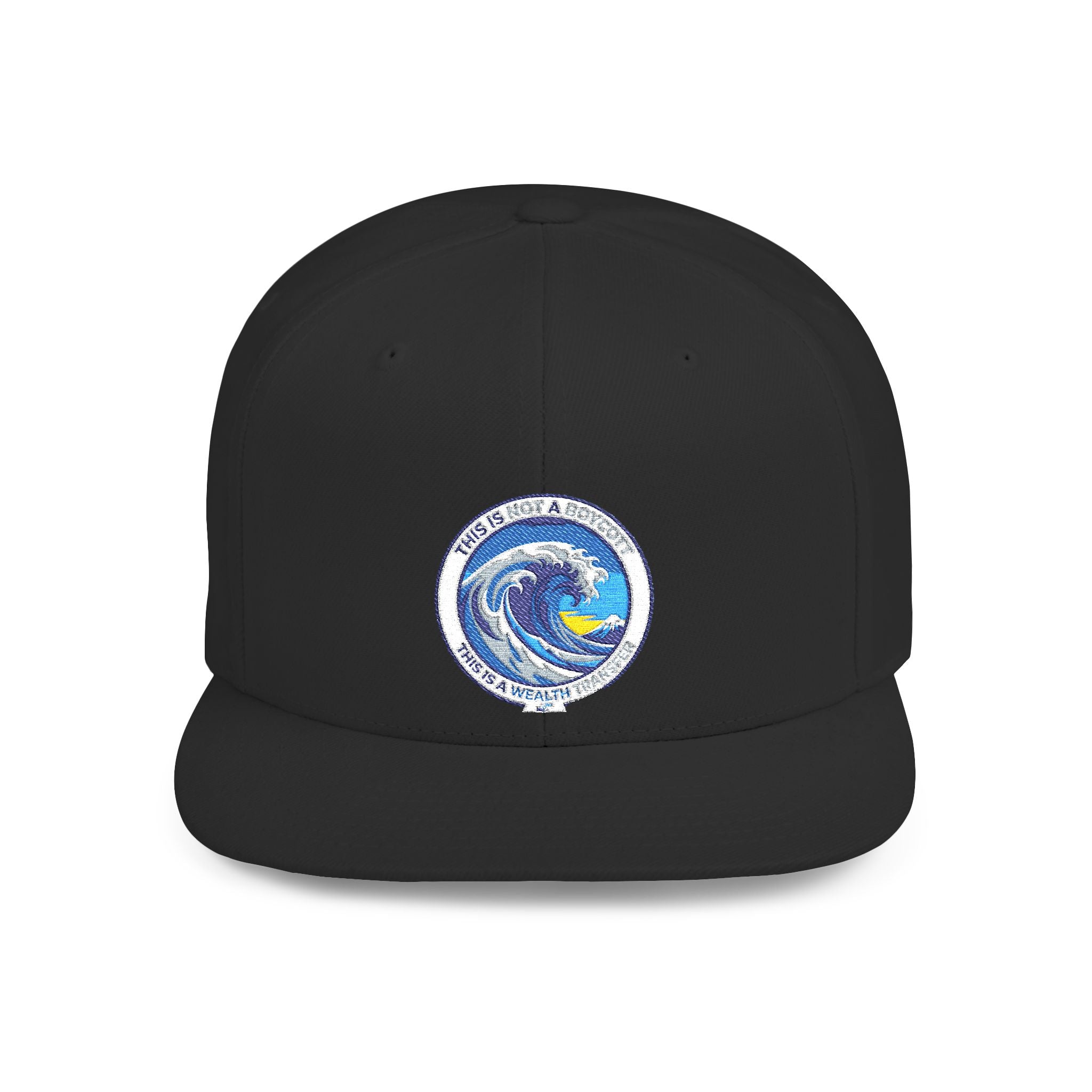 Copy of Reggae Vibes Flat Bill Snapback Hat — Colorful Rasta Music Patch