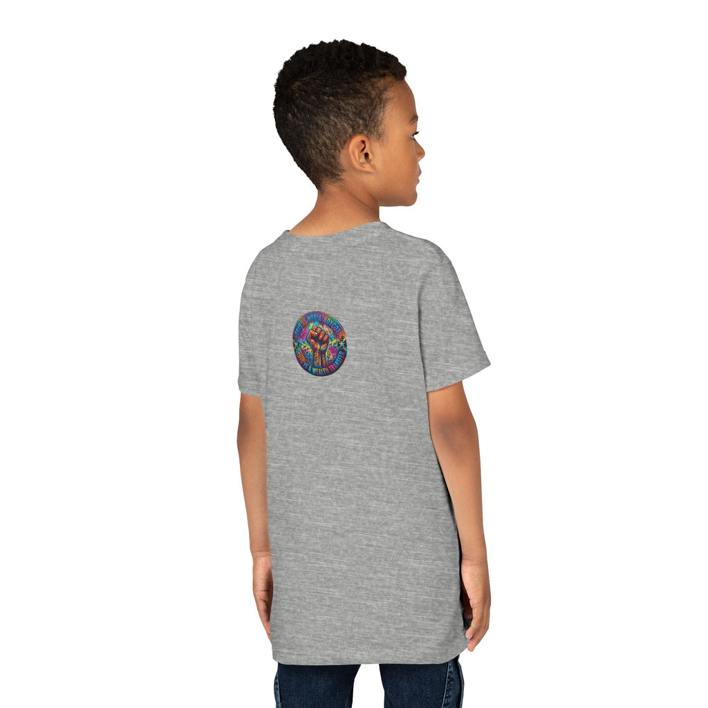 Neon Power Button Tee — Gamer Screen Escape Youth T-Shirt