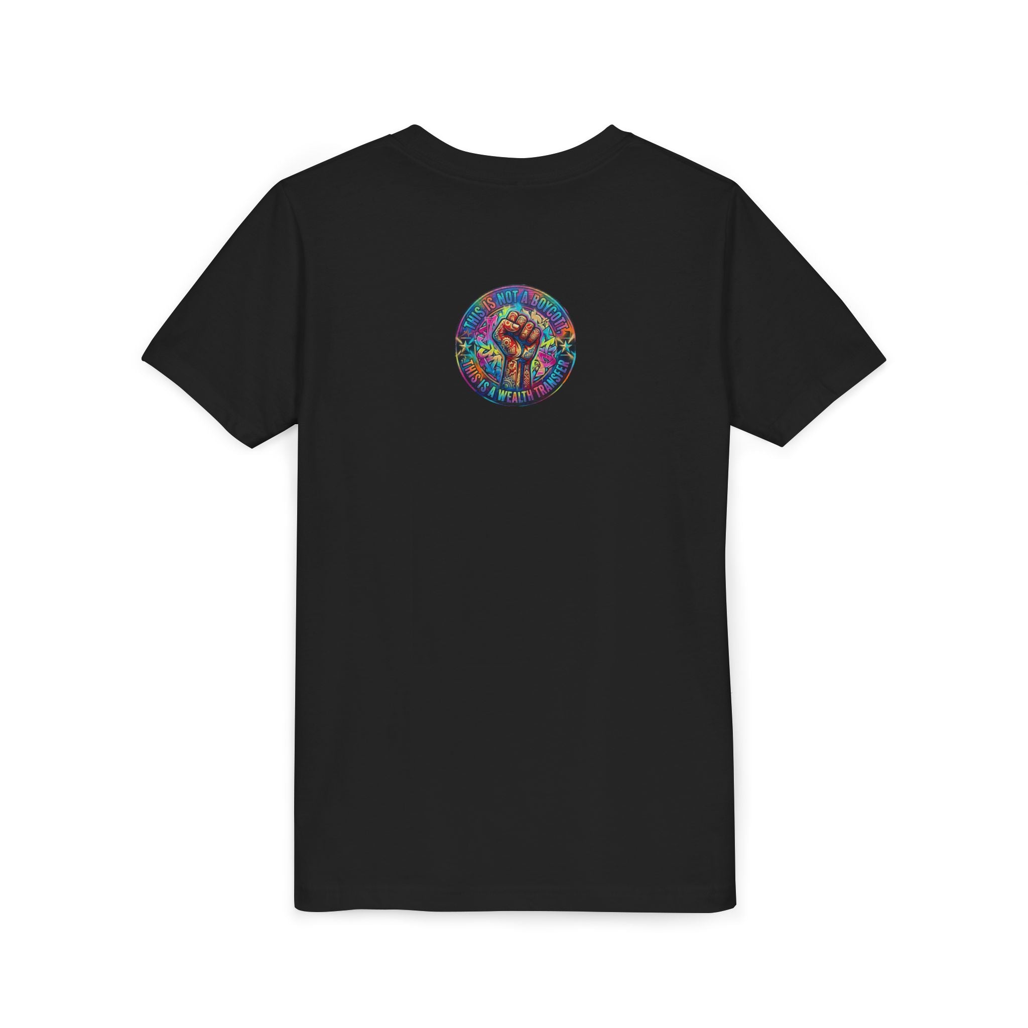 Funny Character Crew Youth Tee — Colorful Crazy Faces Graphic