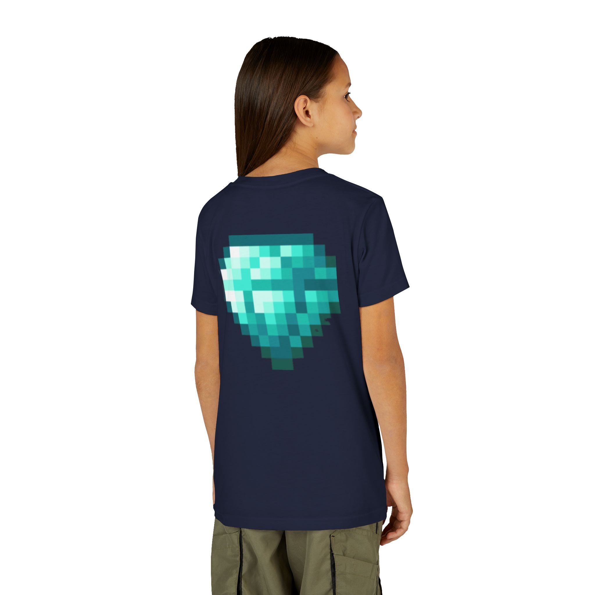 Youth Diamond Legend Tee — Pixel Minecraft-Style Gem Graphic Shirt