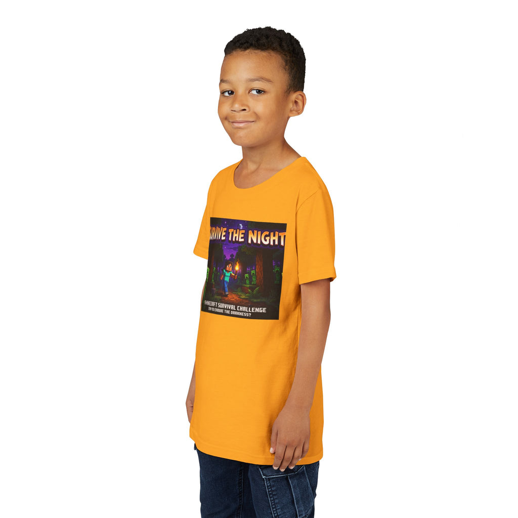 Survive the Night Youth Tee — Glowing Creeper Night Gamer Shirt