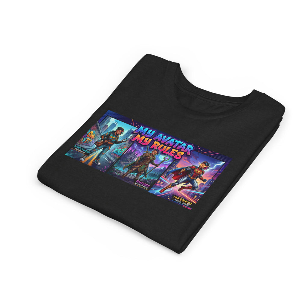 Youth Tee — “MY AVATAR MY RULES” Customizable Character Graphic