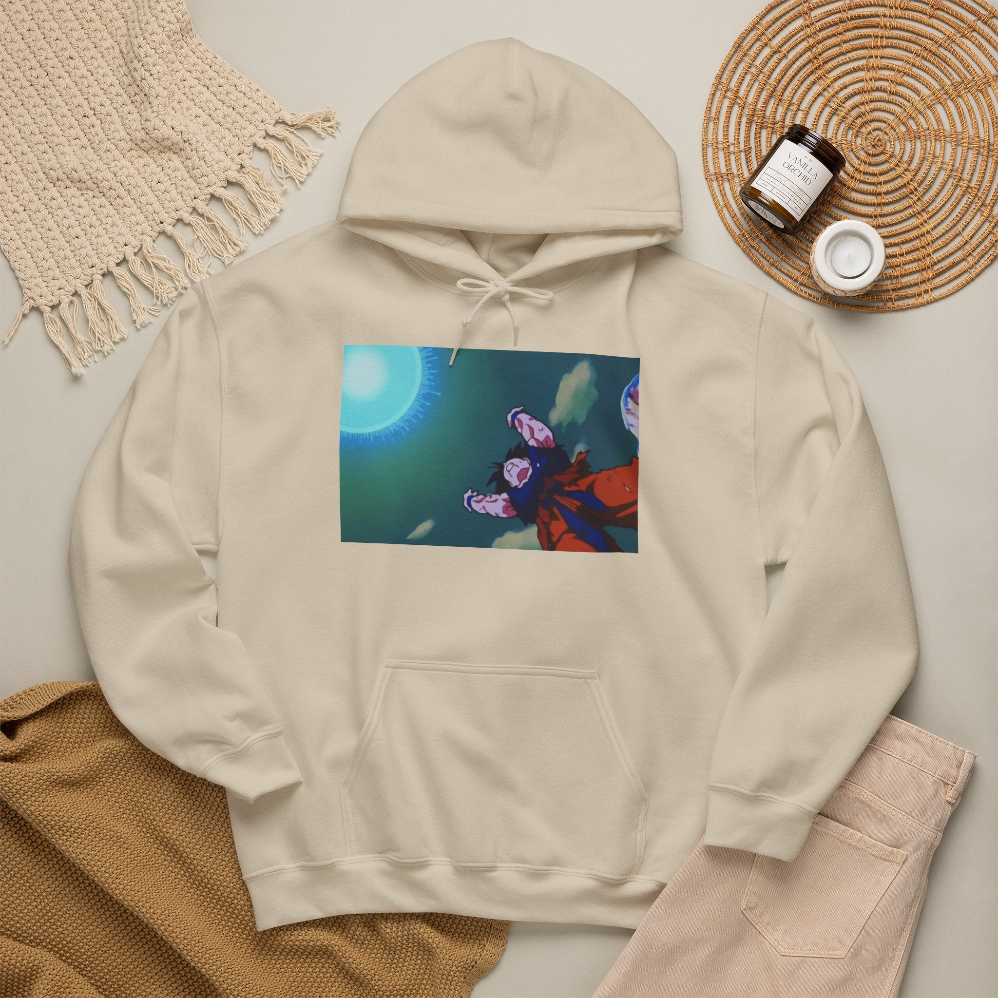 Anime Night Sky Hoodie — Girls Under the Moon Graphic Sweatshirt