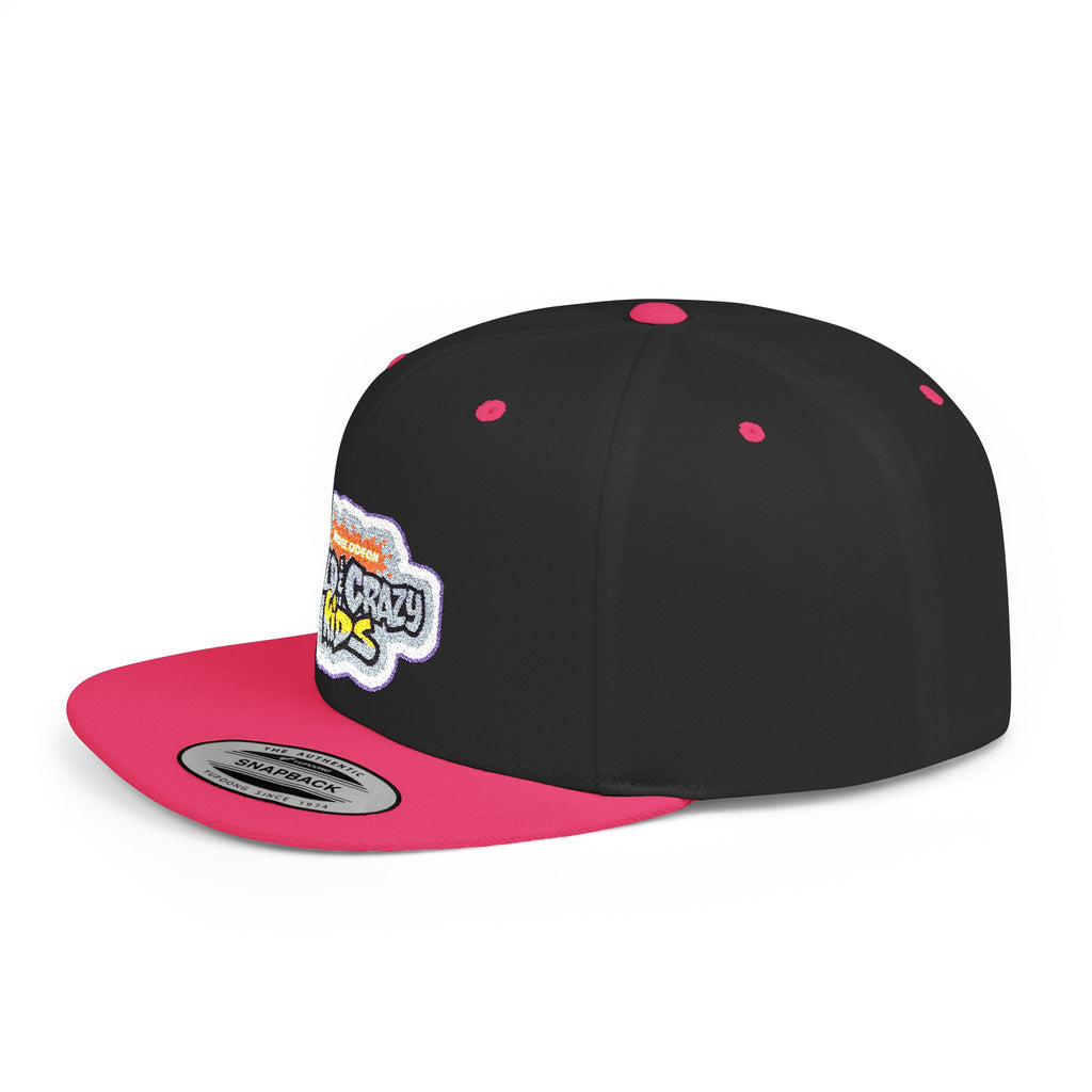 Flat Bill Snapback Hat — 'Neighborhood Vibes' Embroidered Patch Cap