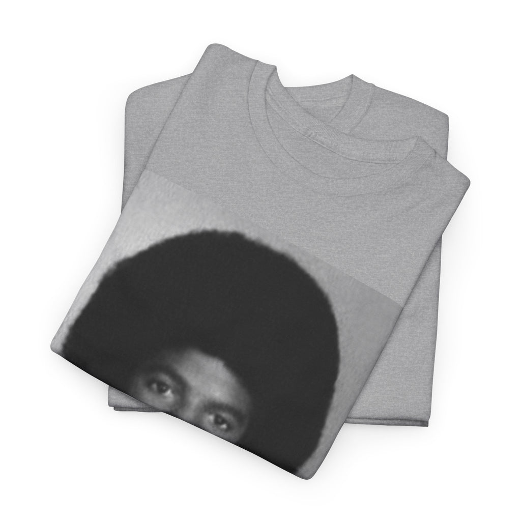 Graphic Tee — Retro Portrait Front with Black Power Fist Back