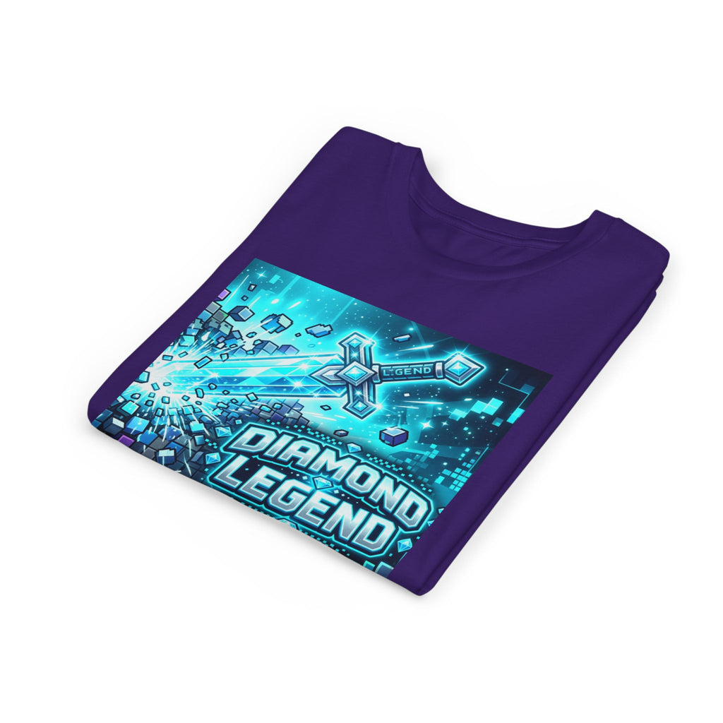 Youth Diamond Legend Tee — Pixel Minecraft-Style Gem Graphic Shirt