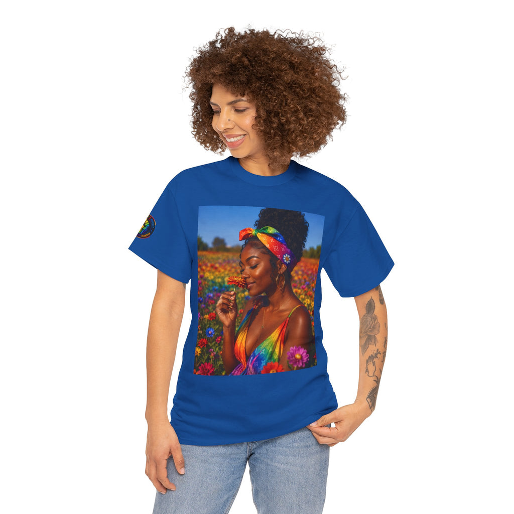 T-Shirt — Rainbow Empowerment Portrait Tee ("This Is Not A Boycott, This Is A Human Transaction")