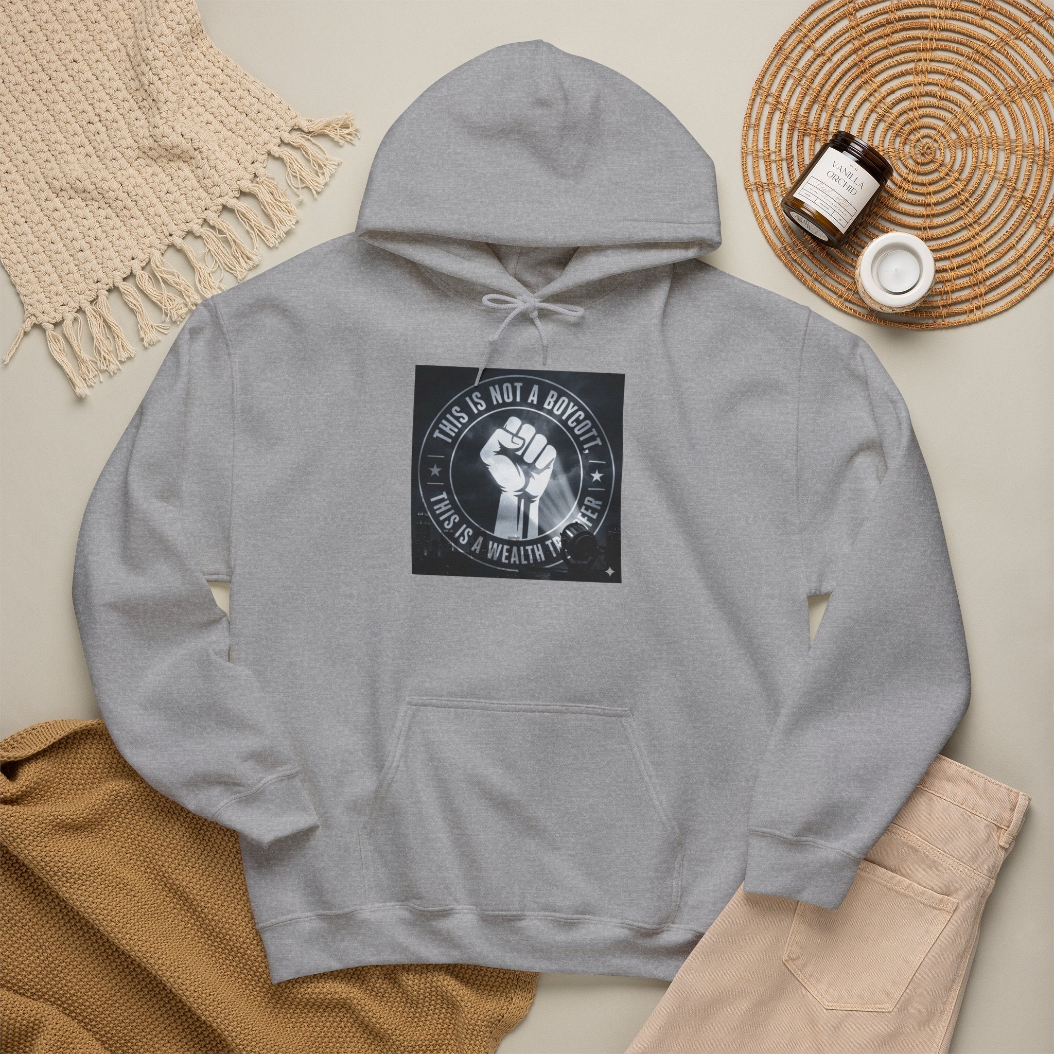 Hoodie — "This Is Not a Moment" Raised Fist Social Justice Pullover