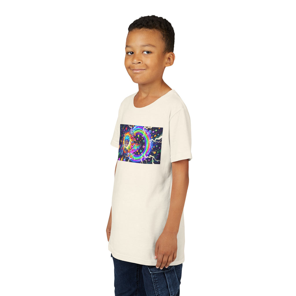 Kids Gaming Tee — Neon Rainbow Portal Gamer Shirt
