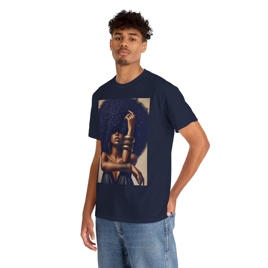 Afro Goddess Portrait Tee — Empowerment Graphic T-Shirt