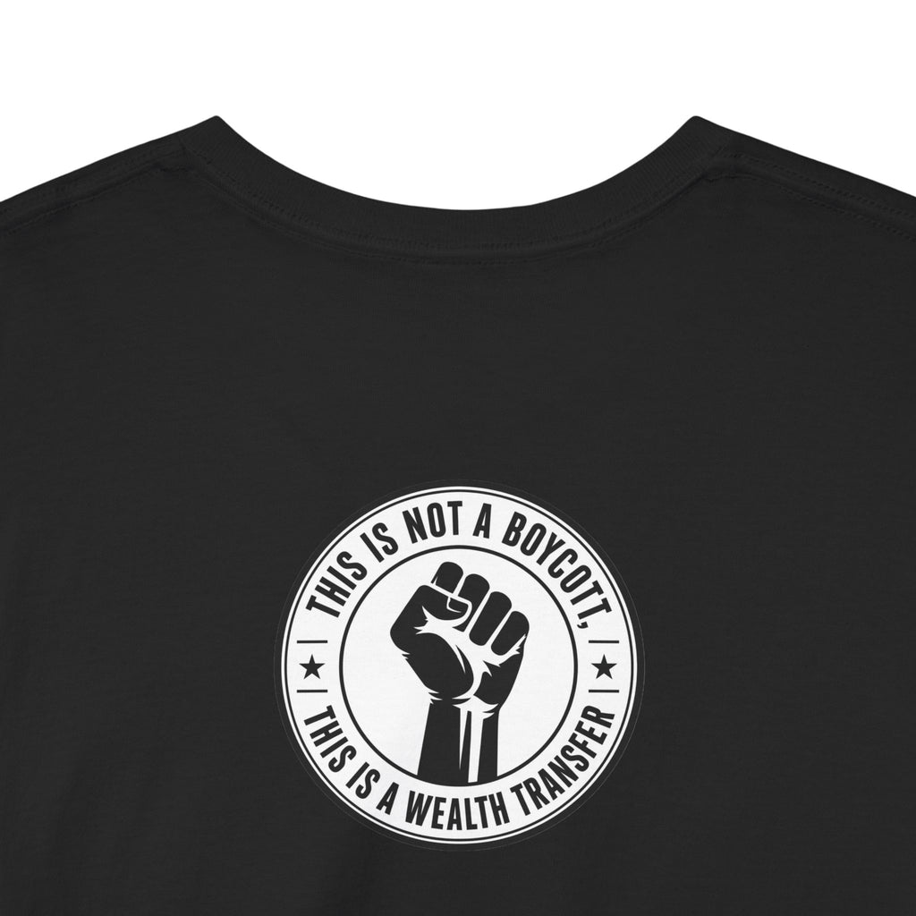 Graphic Tee — Retro Portrait Front with Black Power Fist Back