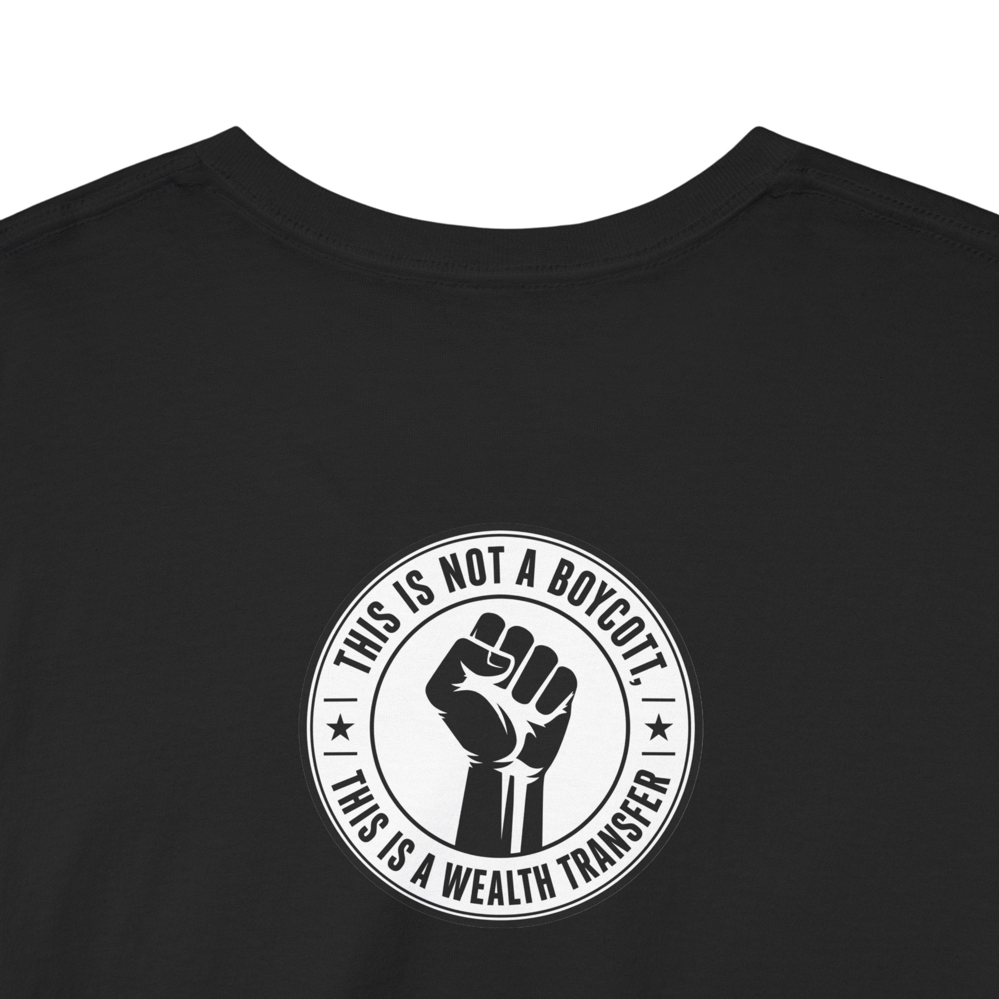 Graphic Tee — Retro Portrait Front with Black Power Fist Back